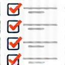 Illustration of a checklist or list icon, representing a curated selection
